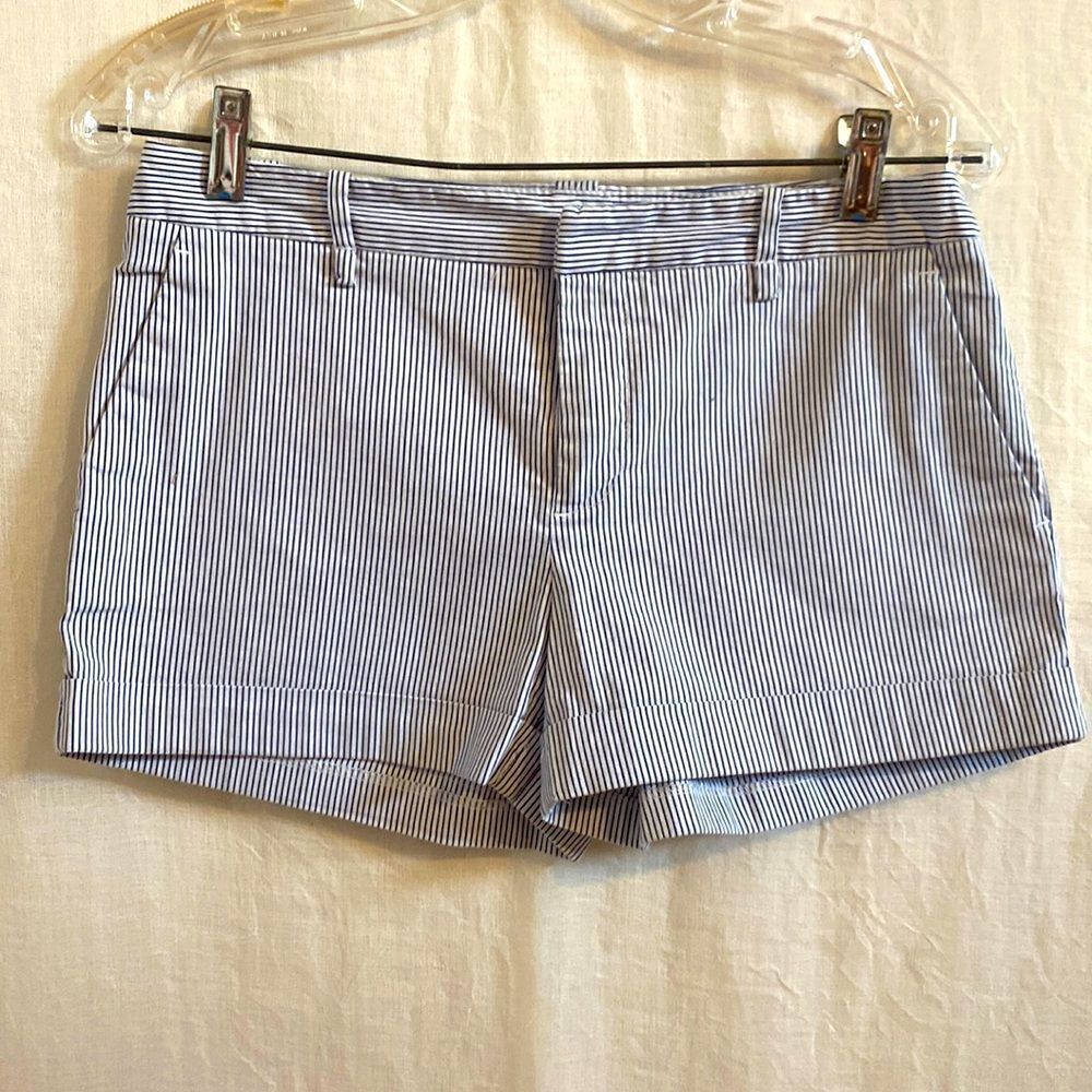 Shorts Blue and White Stripe with Cuffs Size Medium